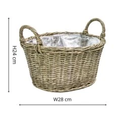 Ivyline Polyrattan Lined Basket Plant Pot 18 Ivyline Polyrattan Lined Basket Plant Pot -Garden and Outdoors 30911910 alt03