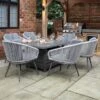 Aspen 6 Seater Firepit Dining Set