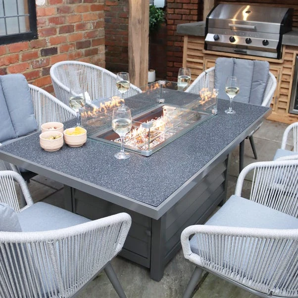 Aspen 6 Seater Firepit Dining Set 3 Aspen 6 Seater Firepit Dining Set - Image 3