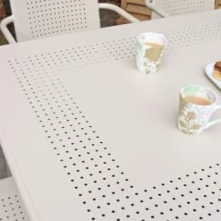 Porto 6 Seater Dining Set With Stacking Chairs -Garden and Outdoors 30915726 alt02