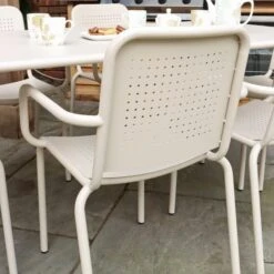 Porto 6 Seater Dining Set With Stacking Chairs -Garden and Outdoors 30915726 alt04