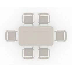 Porto 6 Seater Dining Set With Stacking Chairs -Garden and Outdoors 30915726 alt08