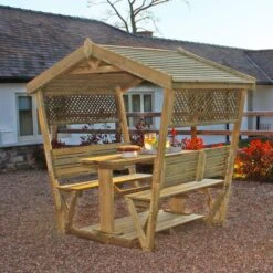 Stirling Picnic Table Arbour -Garden and Outdoors 30916560 alt02