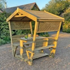 Stirling Picnic Table Arbour -Garden and Outdoors 30916560 alt03