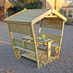 Stirling Picnic Table Arbour -Garden and Outdoors 30916560 alt04