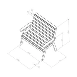 Freya 2 Seater Bench -Garden and Outdoors 30917453 alt09