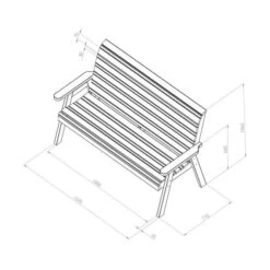 Freya 3 Seater Bench -Garden and Outdoors 30917454 alt06