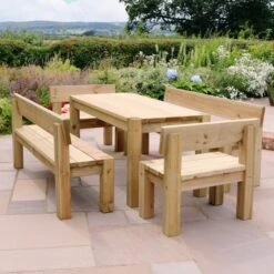 Philippa 6 Seater Dining Set -Garden and Outdoors 30917488 alt02