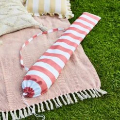 2m Striped Parasol With Fringe -Garden and Outdoors 30925738 alt03