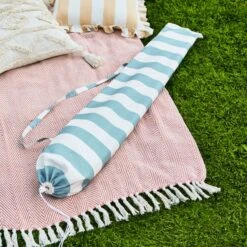 2m Striped Parasol With Fringe -Garden and Outdoors 30925740 alt03