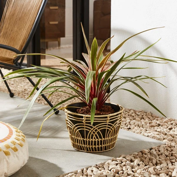 Faux Rattan Metal Plant Pot 1 Faux Rattan Metal Plant Pot