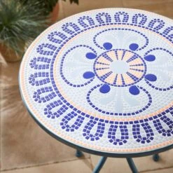 Amalfi Mosaic Effect Bistro Set -Garden and Outdoors 30925823 alt04