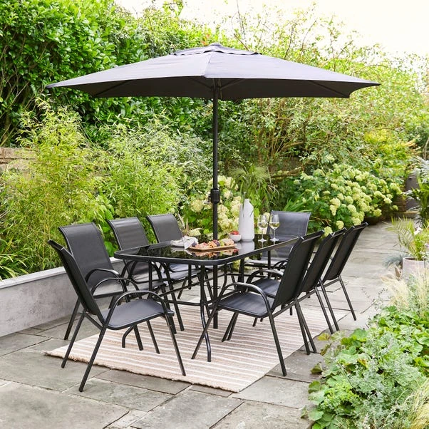 10 Piece Rectangular Garden Dining Set 1 10 Piece Rectangular Garden Dining Set