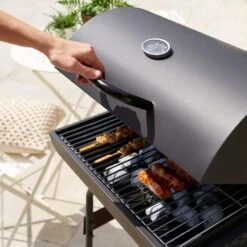 Barrel Charcoal BBQ 8 Barrel Charcoal BBQ -Garden and Outdoors 30926363 alt02