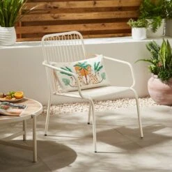 Steel Garden Chair White