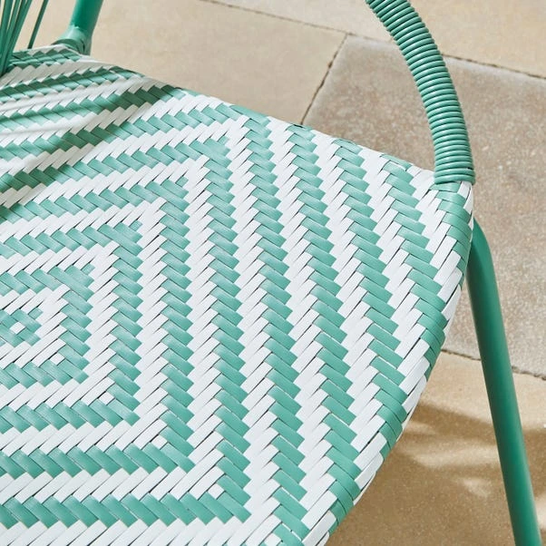 Riviera Chair Jade And White 3 Riviera Chair Jade And White - Image 3