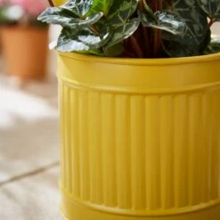Small Bright Metal Plant Pot 9 Small Bright Metal Plant Pot -Garden and Outdoors 30926676 alt01