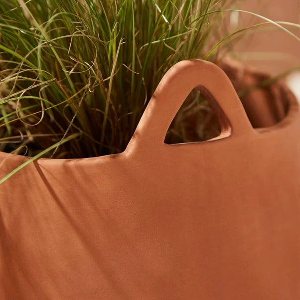 Terracotta Basket Plant Pot 2 Terracotta Basket Plant Pot - Image 2