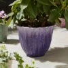 Purple Resin Lotus Flower Plant Pot