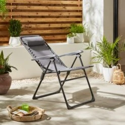 Helsinki Charcoal Garden Chair -Garden and Outdoors 30931608 alt02