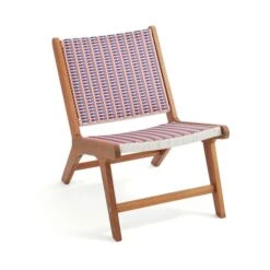 Sophie Robinson Coral & Cobalt Pavilion Deck Chair -Garden and Outdoors 30934742 alt04