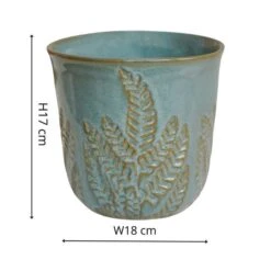 Kew Embossed Fern Plant Pot -Garden and Outdoors 30937045 alt01
