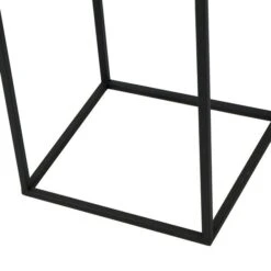 Set Of 2 Square Graphite Metal Plant Stands -Garden and Outdoors 30983205 alt02