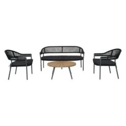 Pacific Lifestyle Bazel Outdoor Seating Set -Garden and Outdoors 30984369 alt05