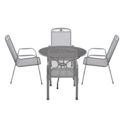 Pacific Lifestyle Savoy Round 4 Seater Dining Set -Garden and Outdoors 30984413 alt03