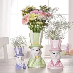 Eggs-traordinary Gift Co. Bunny In Top Hat Plant Pot 17 Eggs-traordinary Gift Co. Bunny In Top Hat Plant Pot -Garden and Outdoors 30984550